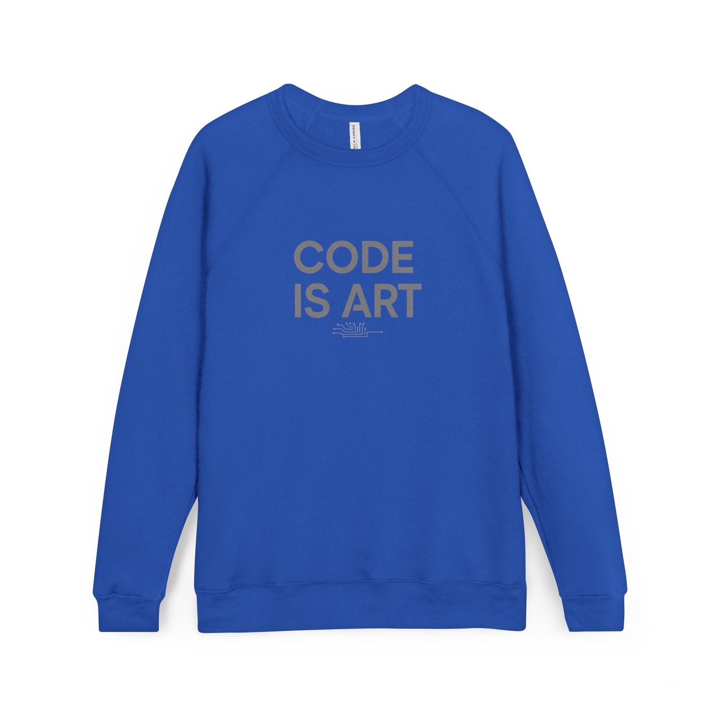 Code Is Art Raglan Sweatshirt — Programmer Graphic Crewneck