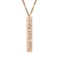 Engraved Vertical Bar Necklace — Personalized Name/Message Pendant