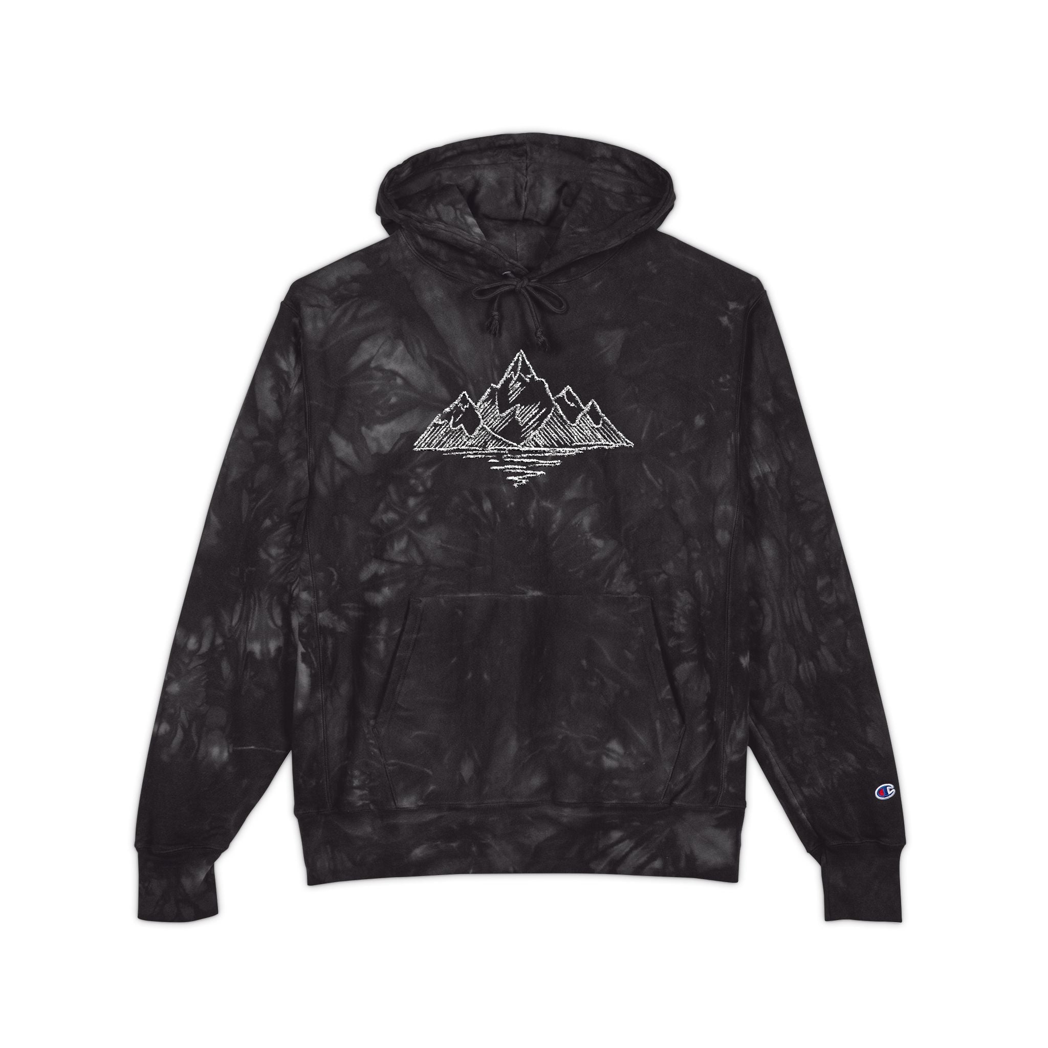 Tie-Dye Mountain Hoodie — Embroidered Graphic Pullover – Alyna Vox