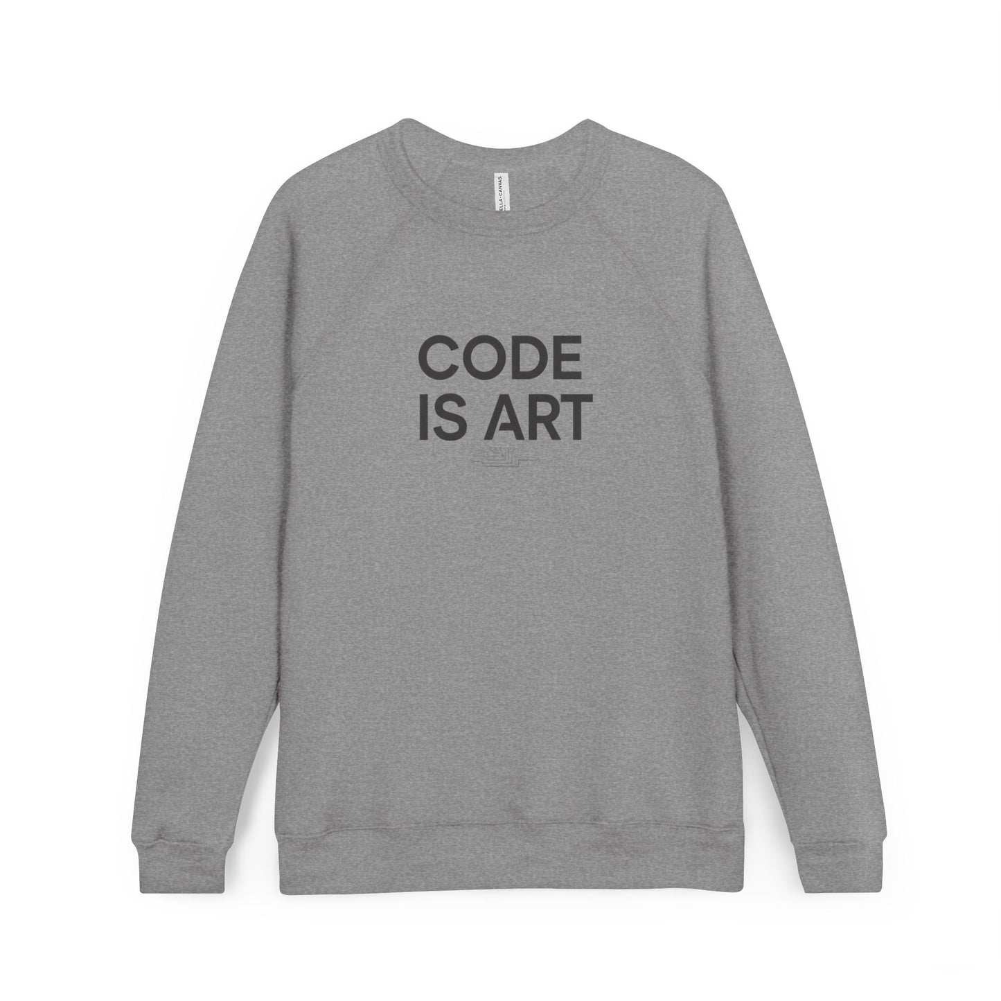Code Is Art Raglan Sweatshirt — Programmer Graphic Crewneck