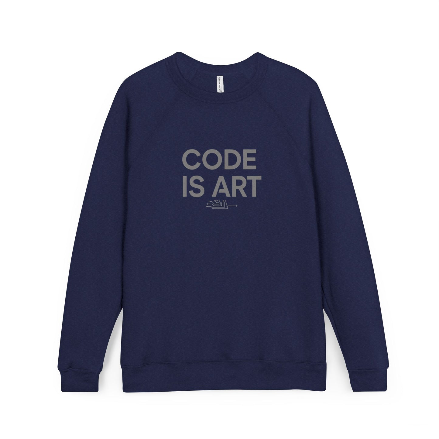 Code Is Art Raglan Sweatshirt — Programmer Graphic Crewneck