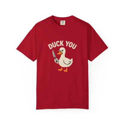Quirky Duck Humor T-shirt, Funny Graphic Tee, Unisex Gift, Casual Wear, Birthday Shirt, Duck You Design