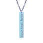 Engraved Vertical Bar Necklace — Personalized Name/Message Pendant