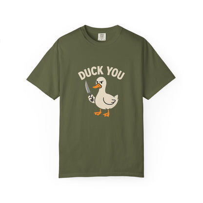Quirky Duck Humor T-shirt, Funny Graphic Tee, Unisex Gift, Casual Wear, Birthday Shirt, Duck You Design