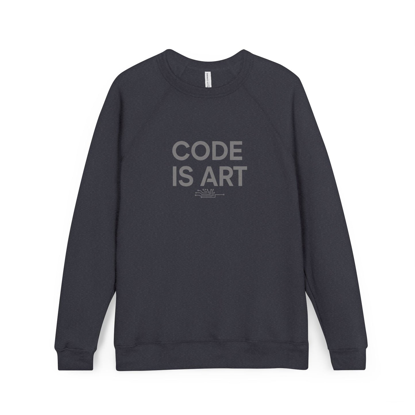 Code Is Art Raglan Sweatshirt — Programmer Graphic Crewneck