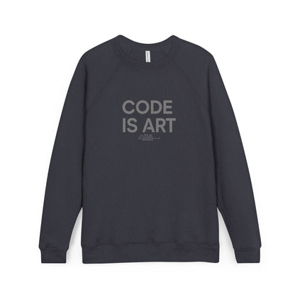 Code Is Art Raglan Sweatshirt — Programmer Graphic Crewneck
