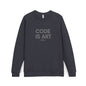 Code Is Art Raglan Sweatshirt — Programmer Graphic Crewneck