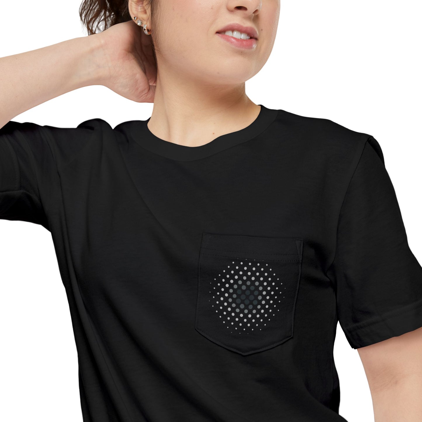 Pocket T-Shirt — Minimal Geometric Pocket Print Tee