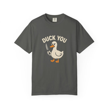 Quirky Duck Humor T-shirt, Funny Graphic Tee, Unisex Gift, Casual Wear, Birthday Shirt, Duck You Design