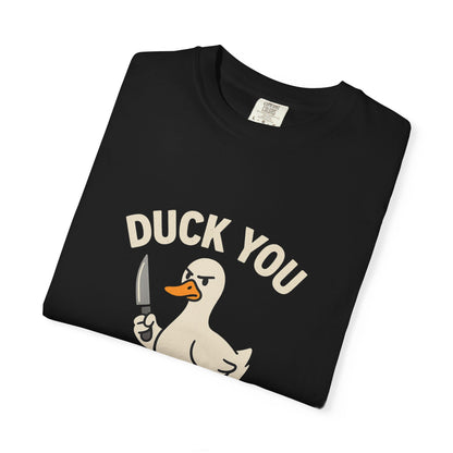 Quirky Duck Humor T-shirt, Funny Graphic Tee, Unisex Gift, Casual Wear, Birthday Shirt, Duck You Design