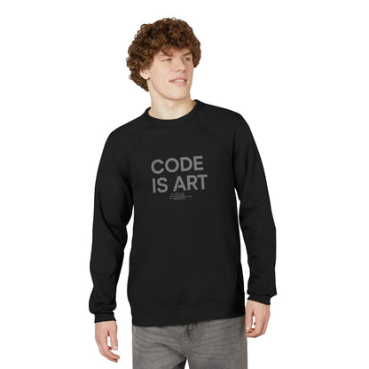 Code Is Art Raglan Sweatshirt — Programmer Graphic Crewneck