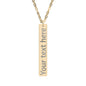 Engraved Vertical Bar Necklace — Personalized Name/Message Pendant