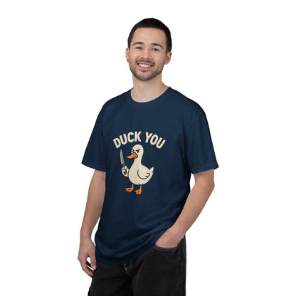 Quirky Duck Humor T-shirt, Funny Graphic Tee, Unisex Gift, Casual Wear, Birthday Shirt, Duck You Design