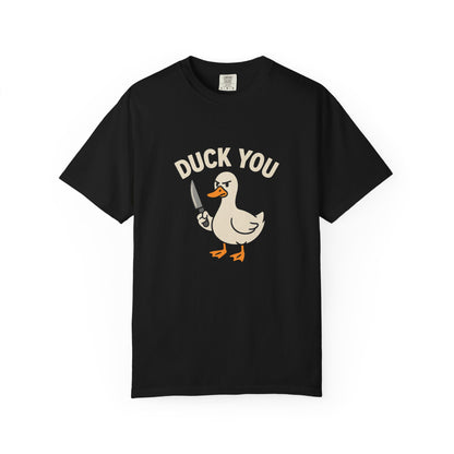 Quirky Duck Humor T-shirt, Funny Graphic Tee, Unisex Gift, Casual Wear, Birthday Shirt, Duck You Design