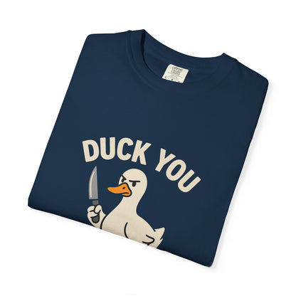 Quirky Duck Humor T-shirt, Funny Graphic Tee, Unisex Gift, Casual Wear, Birthday Shirt, Duck You Design